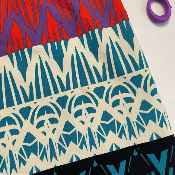 plenty by TRACY REESE multicolor aztec print high waist cotton skirt, size 0 - Picture 8 of 10